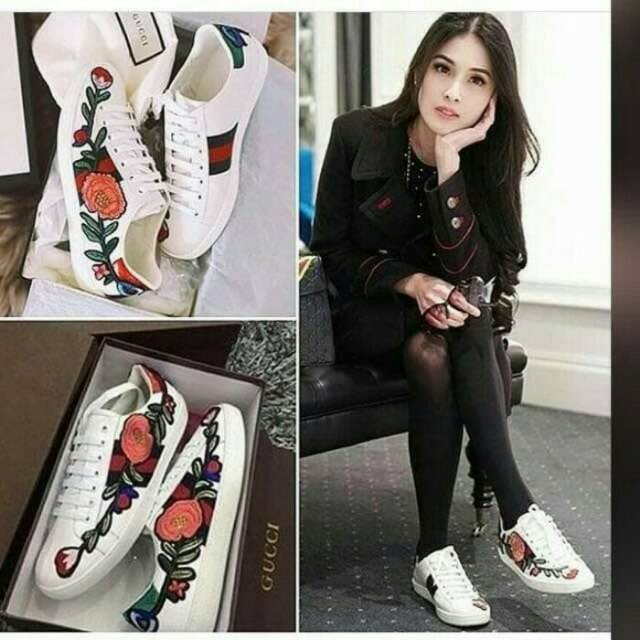 SEPATU SNEAKERS GUCCI SANDRA DEWI PUTIH