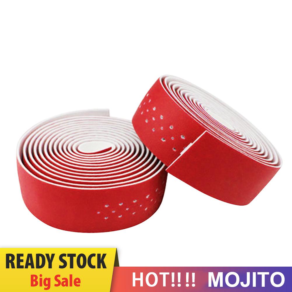 2pcs Tape Pembungkus Stang Sepeda Bahan Kulit Pu Anti Slip