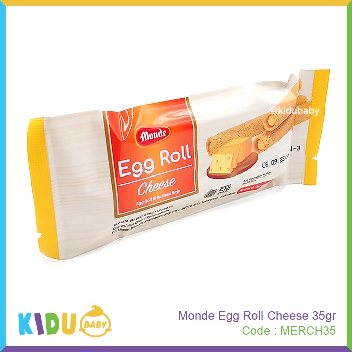 Monde Egg Roll 35gr Biskuit Cemilan Sehat Ibu &amp; Anak Kidu Baby