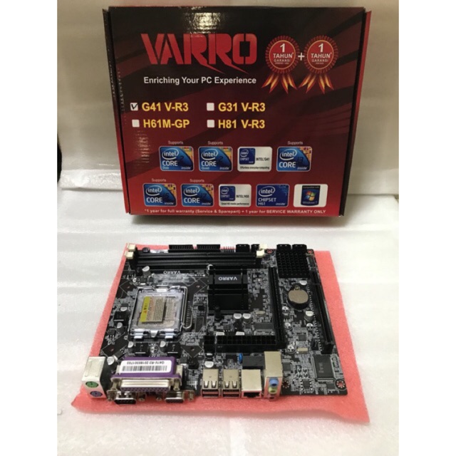 MOTHERBOARD G41 DDR3 775 VARRO GARANSI 2 tahun