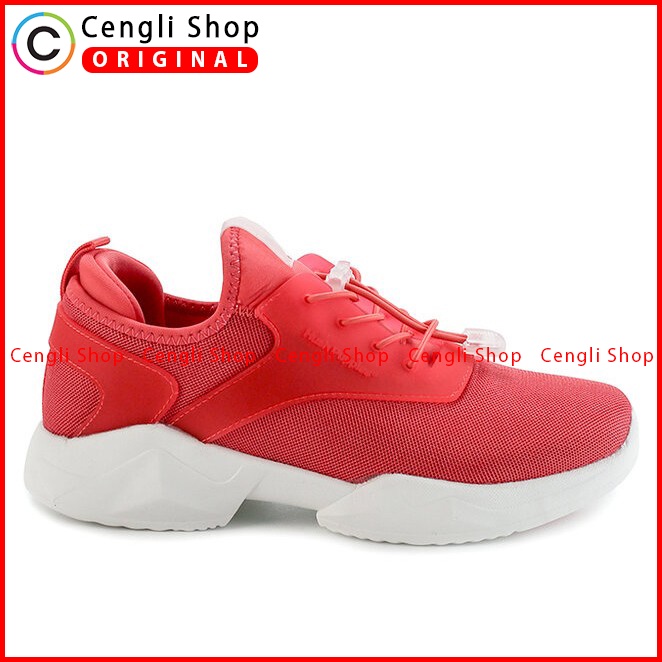 SEPATU SNEAKER WANITA HUSH PUPPIES ORIGINAL CASUAL BRANDED RED HW58