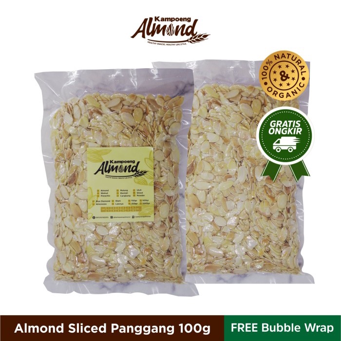 

Siap Krim Kacang Almond Slice Panggang (Roasted ) Uk. 100 Gr