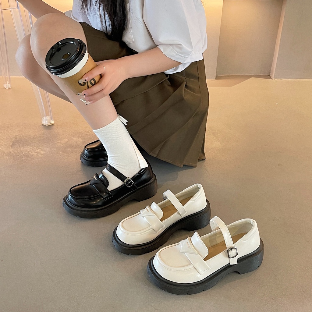 005 sepatu mary jane wanita, sepatu wanita, gaya baru yang trendi,tinggi 5CM