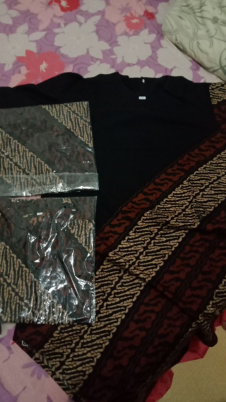 Tunik Batik Wanita Motif Songket Kombinasi Kotak L Liris Respati Garis Seragam Batik
