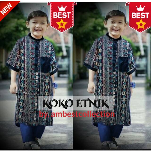 TERBARU BAJU  KOKO ETNIK  SONGKET ANAK  BY AMBEST 