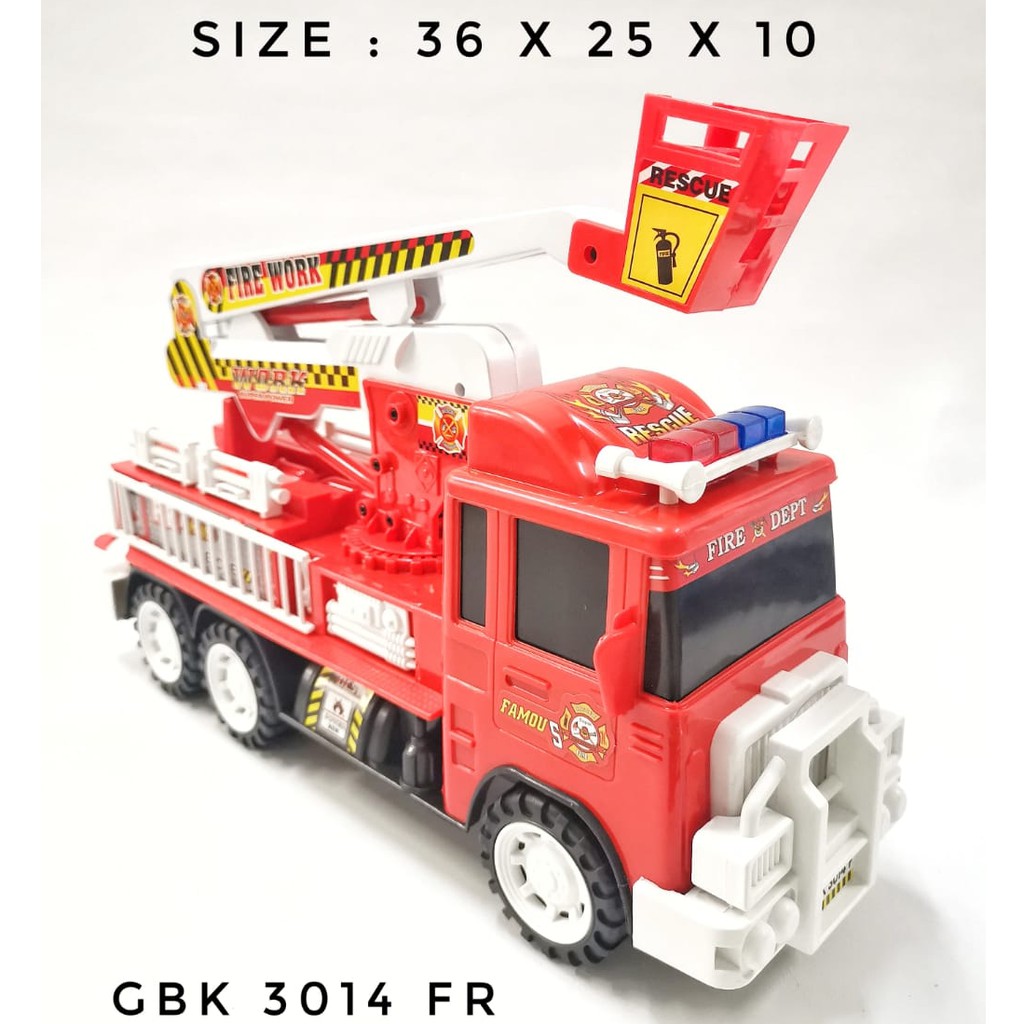 Mainan Anak Mobil Pemadam Kebakaran Friction GBK 3014 FR / Fire Truck