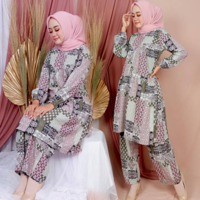 Setelan Baju Casual - Monalisa - Setelan Alena