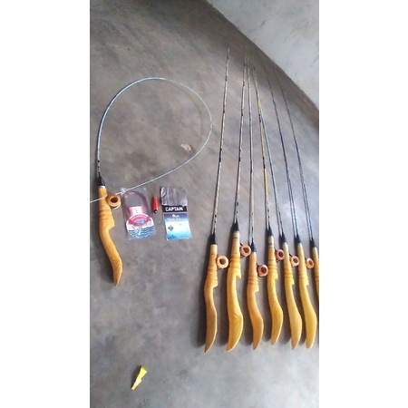 Joran/jejer pancing benter /wader 170 cm lentur satu paket tinggal pakai