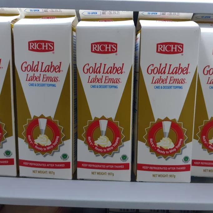 

(BISA COD) richs gold whipping cream 907gr