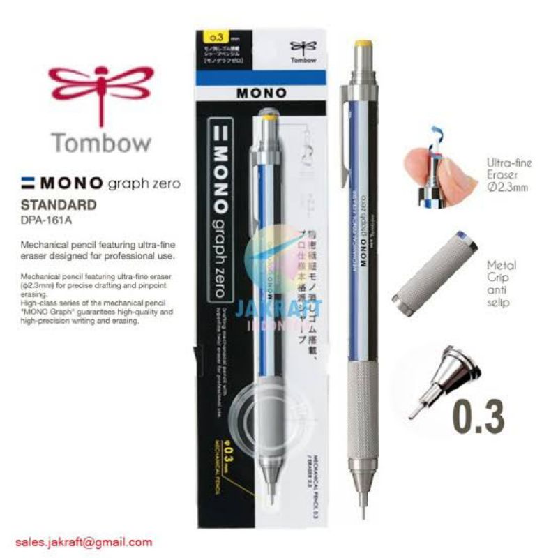 

TOMBOW MONOGRAPH MONO GRAPH ZERO 0.3 MECHANICAL PENCIL PENSIL PILOT MEKANIK