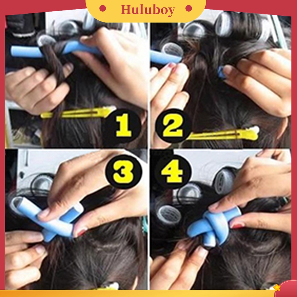 Huluboy Huluboy♡ 10pcs Rol Pengeriting Rambut DIY Bahan Busa Lembut