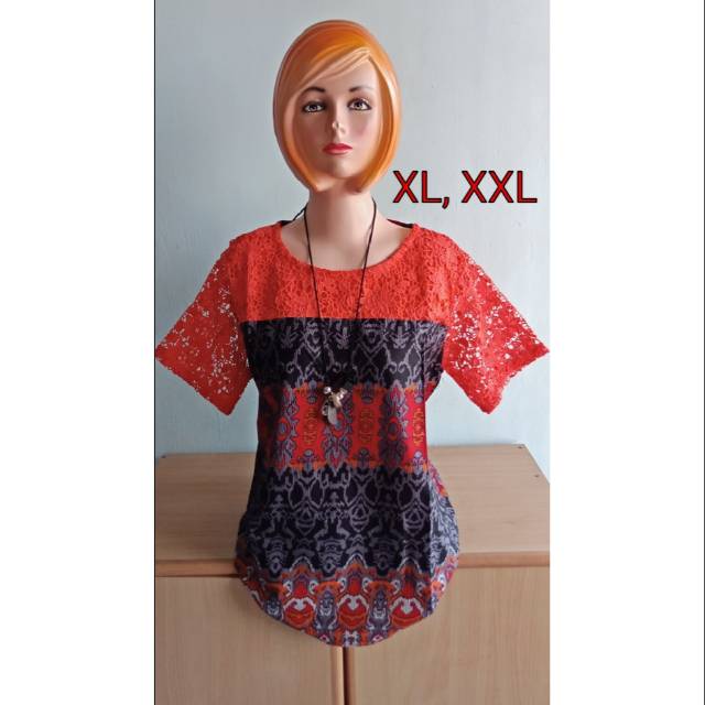 Blouse chibi combi brokat M - XXL