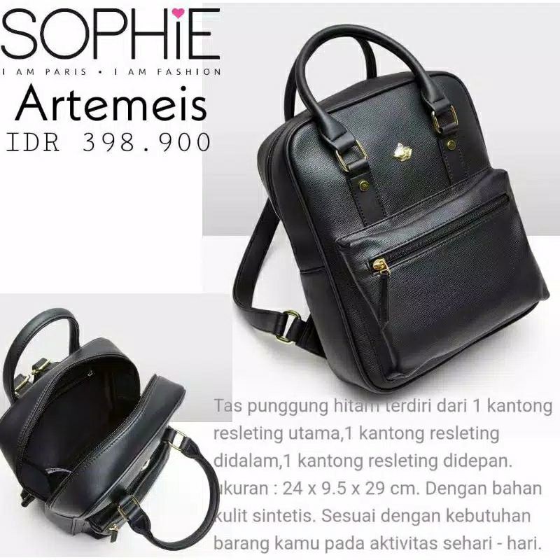 TAS ARTEMEIS SOPHIE MARTIN PARIS PROMO TAS RANSEL WANITA