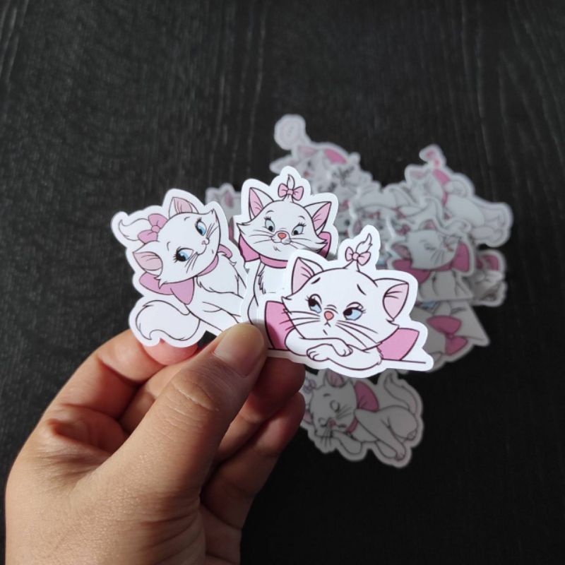

stiker kertas karakter disney marie 17pcs stiker aksesoris