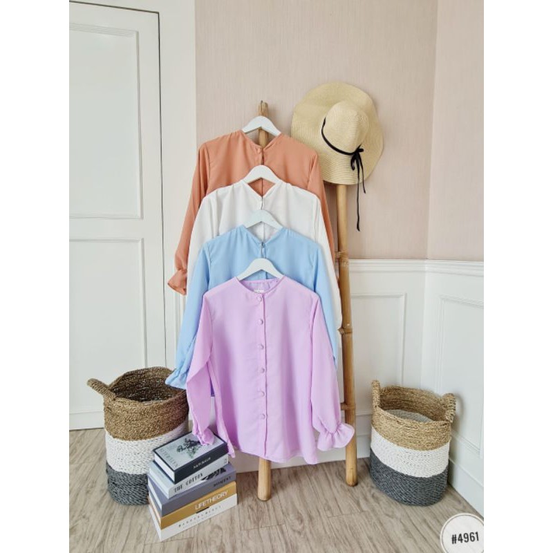 MORYN TOP/MORYN LILAC/ BLOUSE LILAC/ATASAN KERJA/ATASAN LILAC/KEMEJA KERJA/KEMEJA LILAC