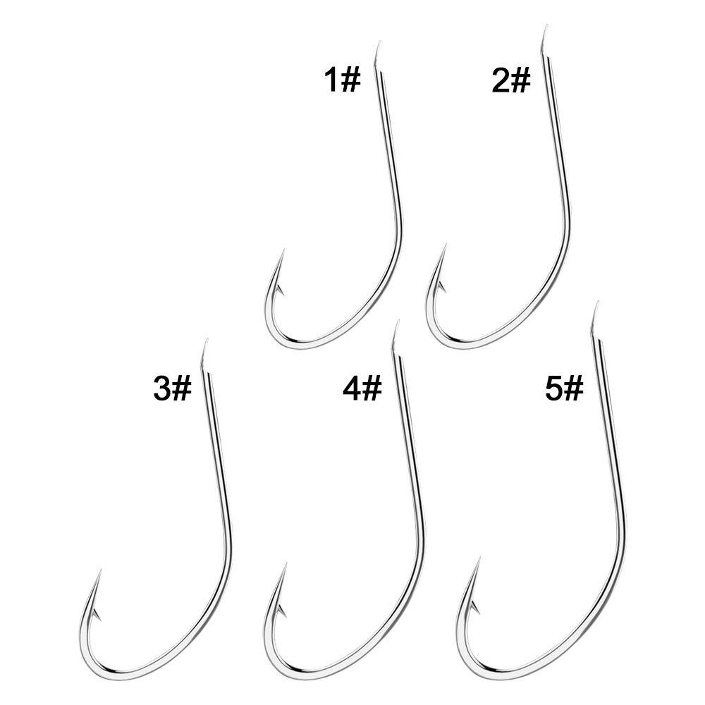 Preva 500pcs Pengait Pancing 1-5# Ukuran Alat Pancing Mancing Crucian Ikan Gurame Berduri
