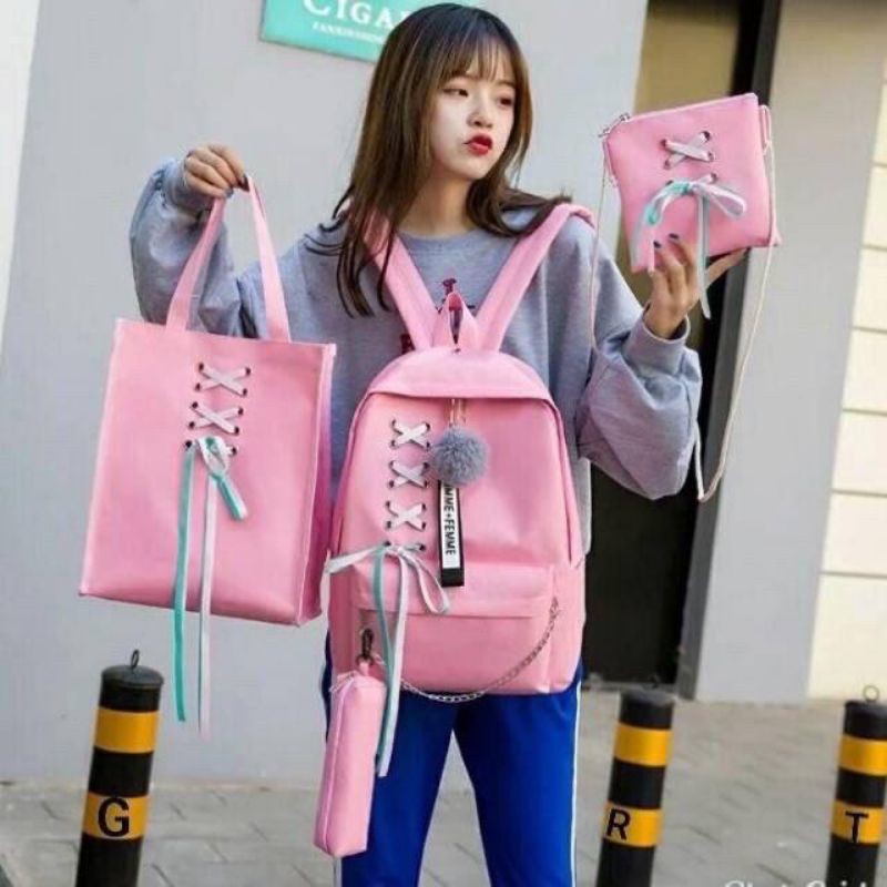 Tas Anak Sekolah Laki laki Simple SD SMP SMA Ransel Backpack Cowok Cewek Garsel/NEW RANSEL  Free Botol minum Kpop/ TAS RANSEL FASHION ALA KOREA KEKINIAN/import Tas Glossy SD TK Ransel Anak Sekolah Cewe Perempuan Kuda Unicorn Elsa Timbul LOL Prosen