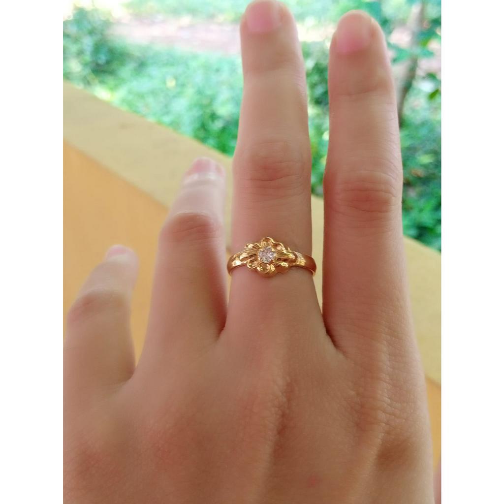 Cincin Wanita Emas Asli Model Fashion Terbaru Cincin Cewek Cincin Emas Wanita Simpel Cincin Cantik T