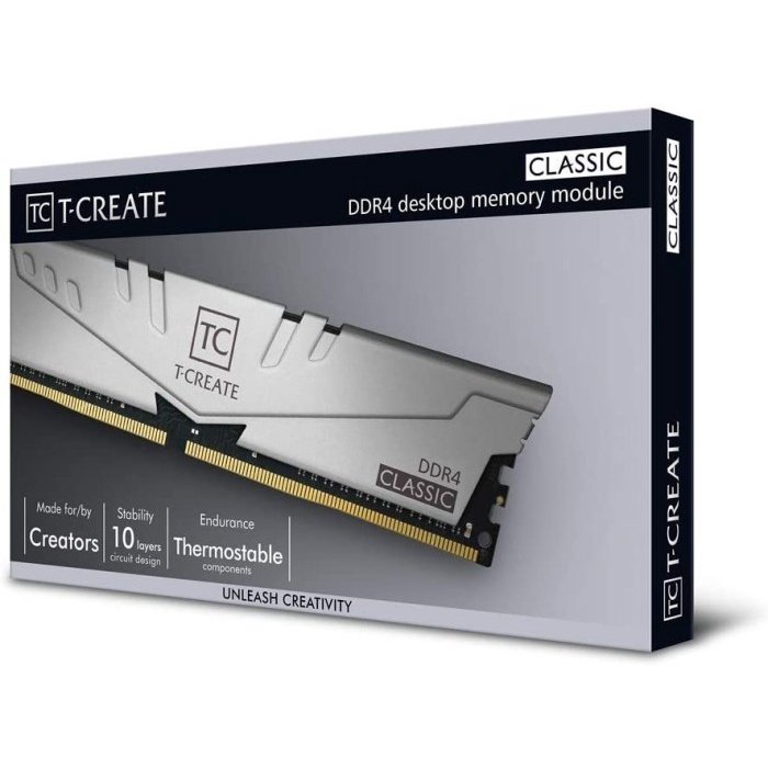 TEAM T-Create Classic (16GB x 2) 32GB DDR4 kit 3200MHz - Silver Memory