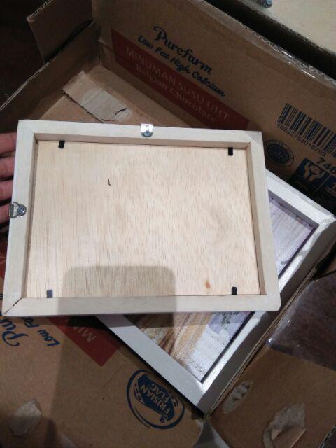 Cetak Foto 5r + Bingkai Kayu + Laminasi