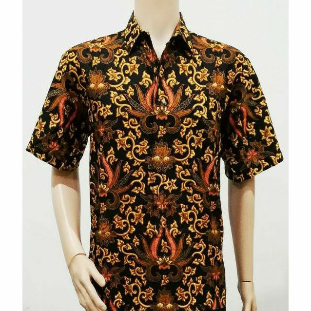 Kemeja Batik Big Size 4L-5L Lengan Pendek Atasan Baju Hem Pria Batik Jumbo Ukuran Besar KRTN-Sld