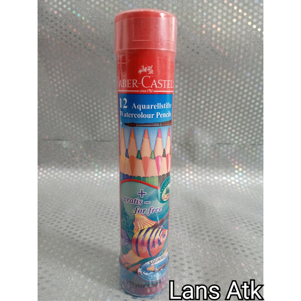 

Pensil Warna Faber Castell 12 Aquarellstifte Watercolour Pencils +kuas 12