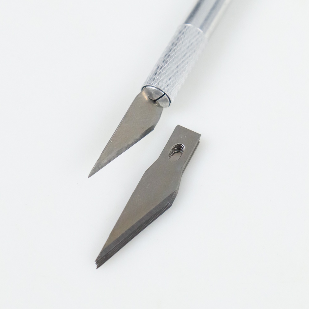 Pisau Ukir Free 5 PCS Seni Hobby Crafting Art Knife Metal Handle