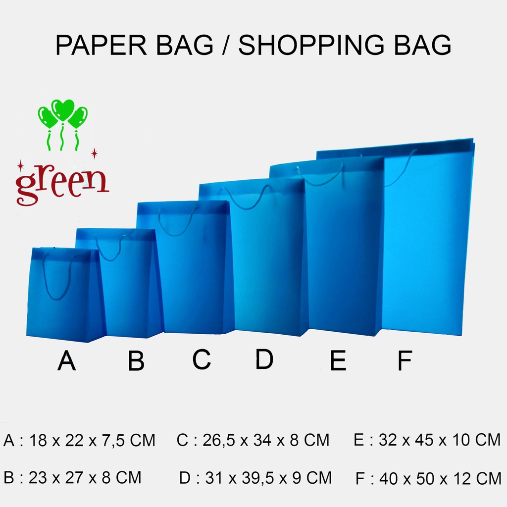 

Shopping bag 31x39 cm Gift bag Tas belanja Tas kado Goodie bag plastik [Size D]