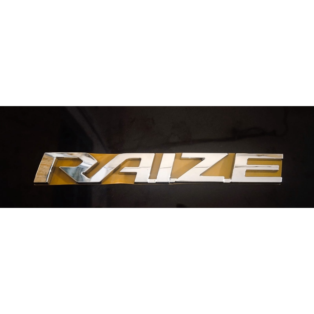 Emblem Logo Tulisan Raize Chrome