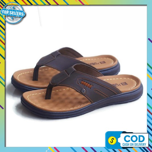 Sandal Jepit Kulit Pria Dan Wanita Home Made Kulit Sintetis Nyaman Tre Joemen Sandal Pria Kulit Joem