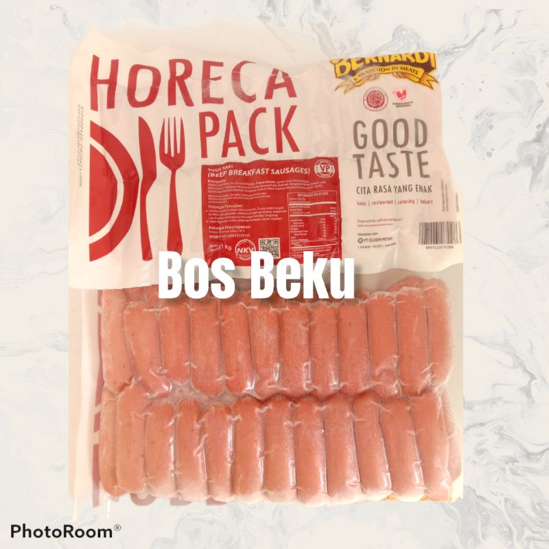 

Breakfast sosis sapi/coctail sapi/sosis hotel/horeca pack/bernardi