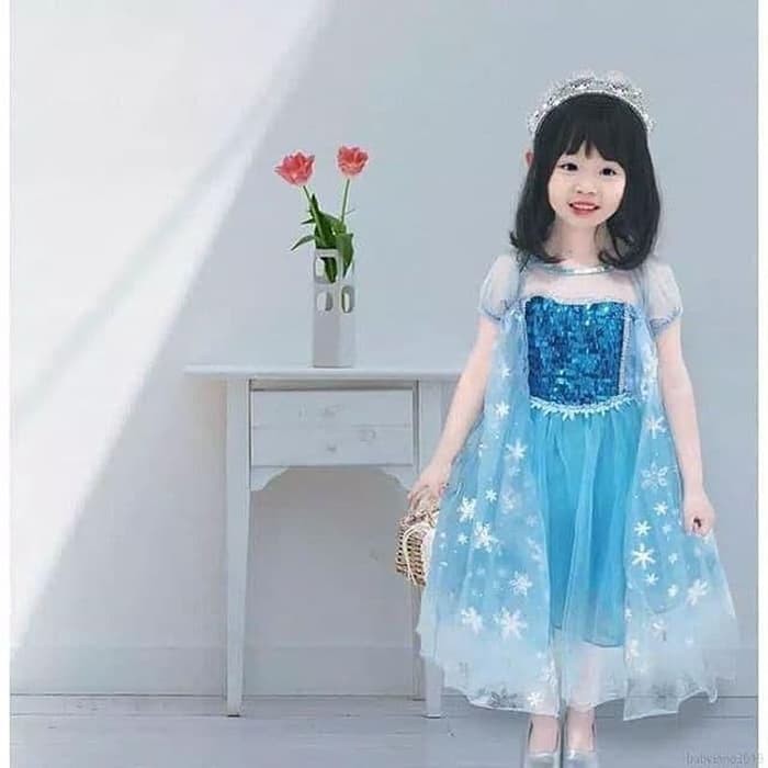 baju bayi Dress princess elsa frozen snowflake