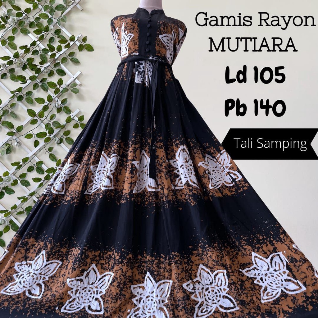 "READY STOK, SIAP KIRIM" GAMIS RAYON CANDI MEKAR #RCM SIZE " L " | MUTIARA | TWILL ORI | REALPICT