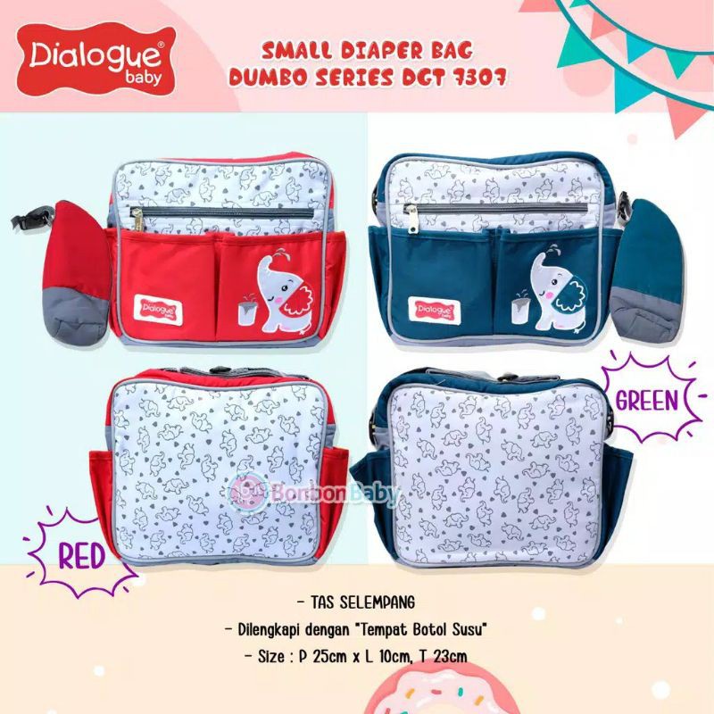 Promo !! Tas Dialogue Small Diaper Bag Dumbo Series Dgt 7307 - tas dialogue baby series dumbo terbaru