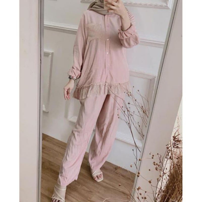 set rayon tie dye / gisel set (COD)-Crevo pink