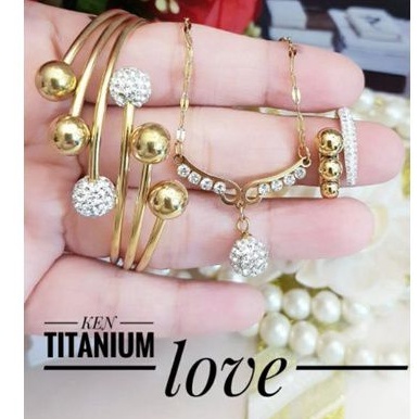 Titanium set perhiasan i298