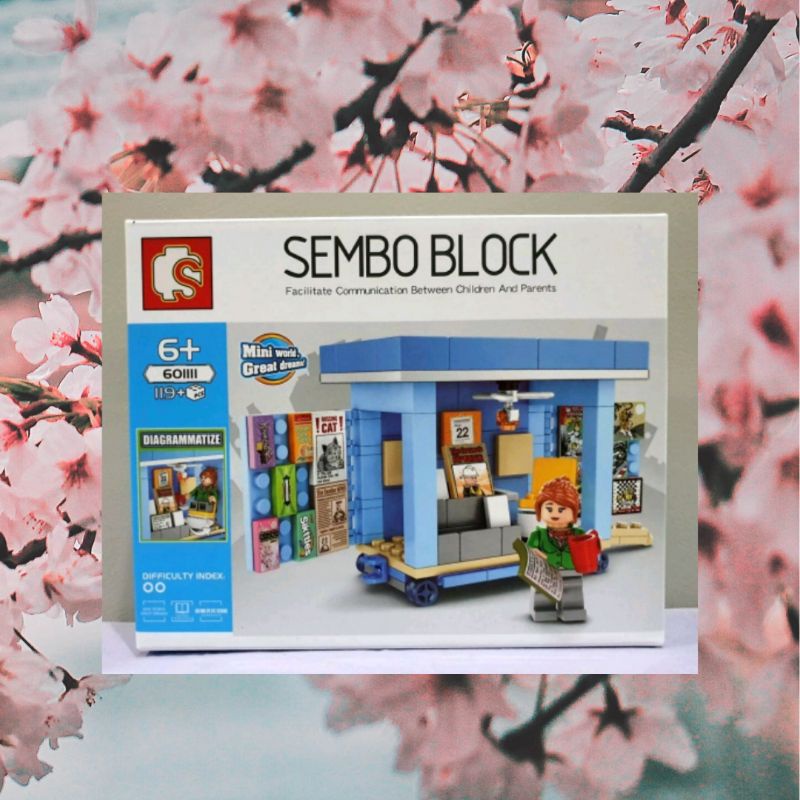 Satuan Sembo Block mini Store city Free mainan gosok