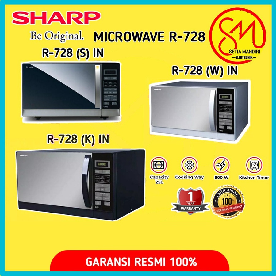 Microwave Sharp R-728(S) - Oven Microwave dengan Grill