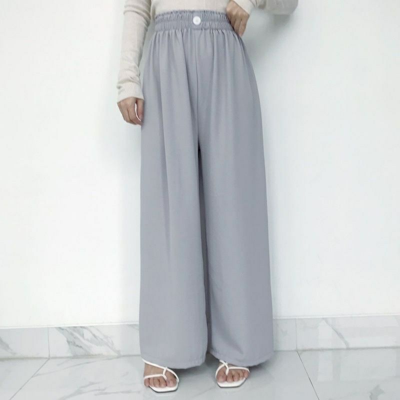 CRINKLE AIRFLOW LOOSE PANTS BUTTON/KULOT CRINKLE KANCING