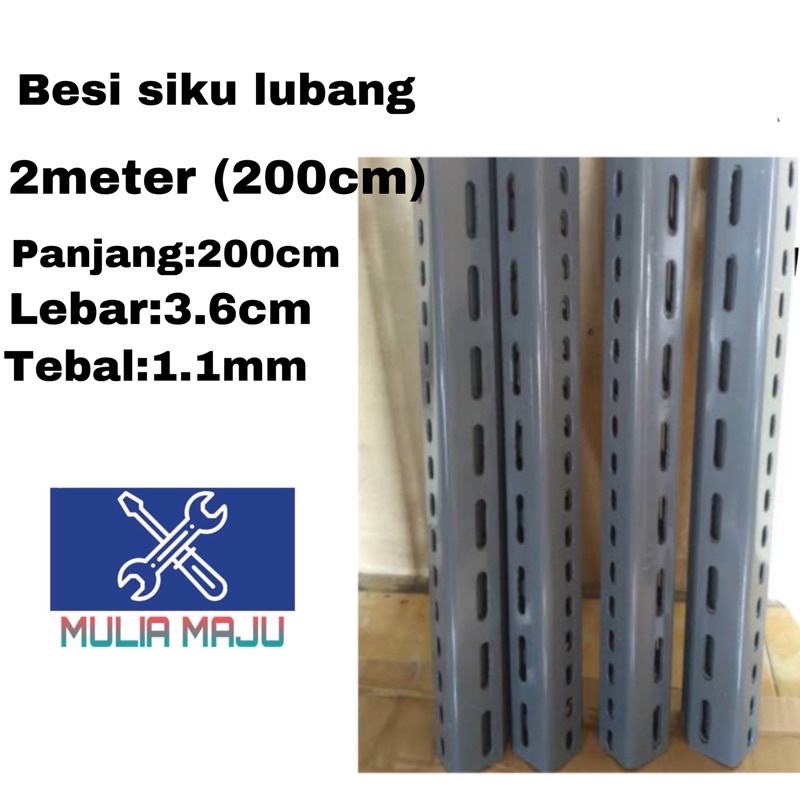 besi siku lubang 200cm (2meter)