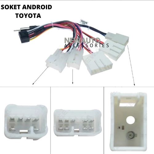 soket head unit android toyota daihatsu kabel soket head unit android