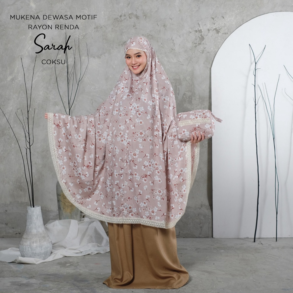 MUKENA BALI TASIK - MUKENA RAYON RENDA DEWASA SARAH