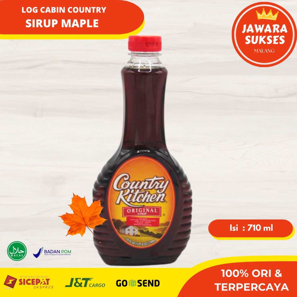 

Log Cabin Country Kitchen 710 gr | Sirup Maple Original | Syrup Jagung