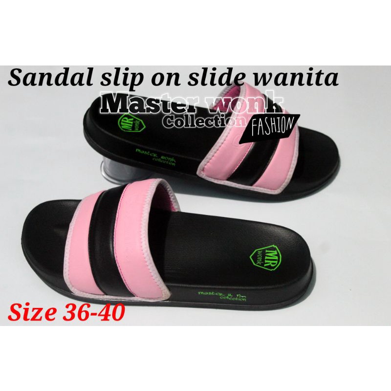 Sandal wanita/ Slide Slip on /Sendal Anti Licin Ringan Selop Gokar masterwonk