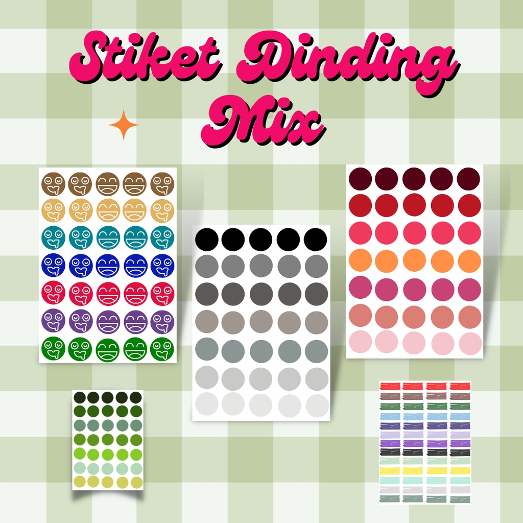 

Stiker bulat/Stiker dot warna macaron/ Stiker deco aethetic jurnal diary scrapbook/Stiker DIY planner / stiker emo lucu