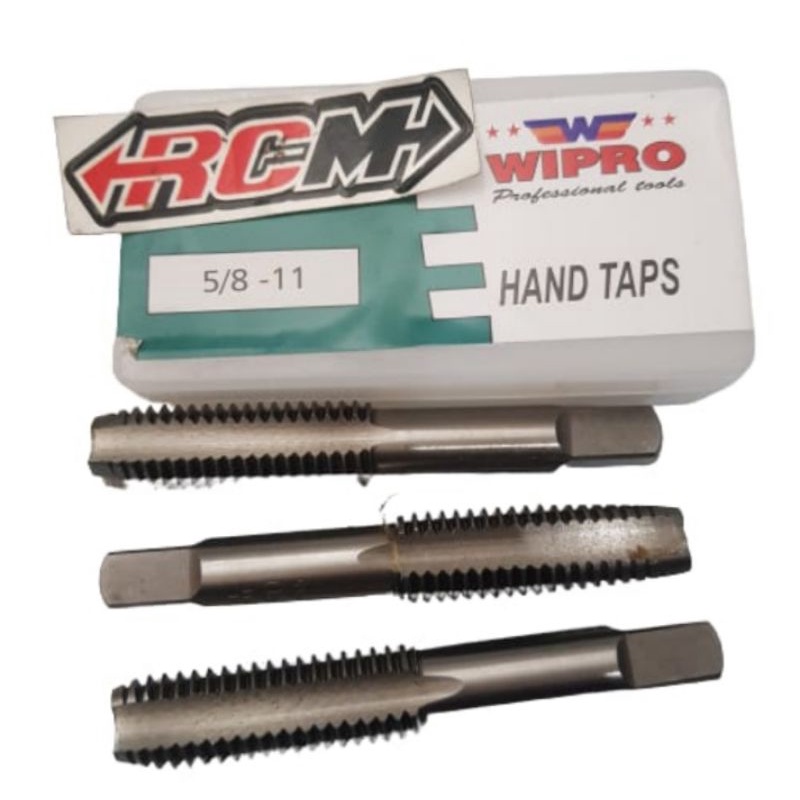 ALAT PEMBUAT DRAT HANDTAPS HANTAP HAND TAPS HAND TAP TAPER PLUG BOTTOMING DRAT KASAR ORI ORIGINAL WIPRO ASLI UK 5/8X11 , 1/2X12 , 5/16x18 HARGA PERBJI SDH DPT 3PCS