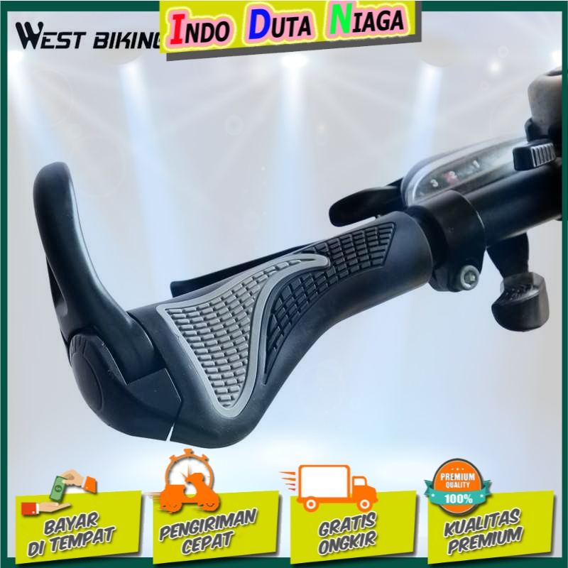 TaffSPORT Gagang Sepeda Rubber Ergonomic Grip MTB Handlebar - BT1001