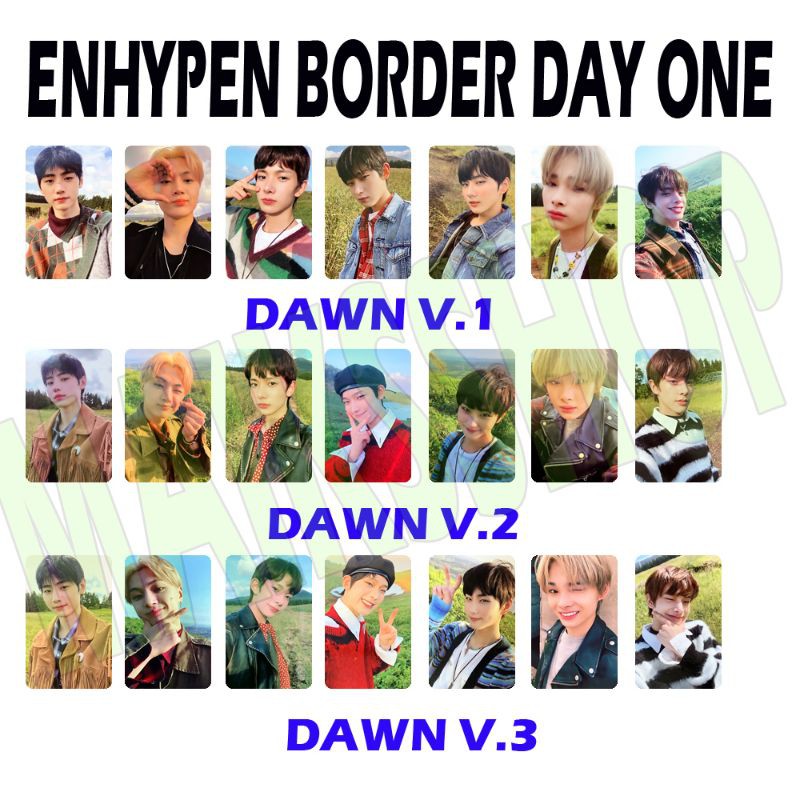 Enhypen Border Day One Photocard Kpop