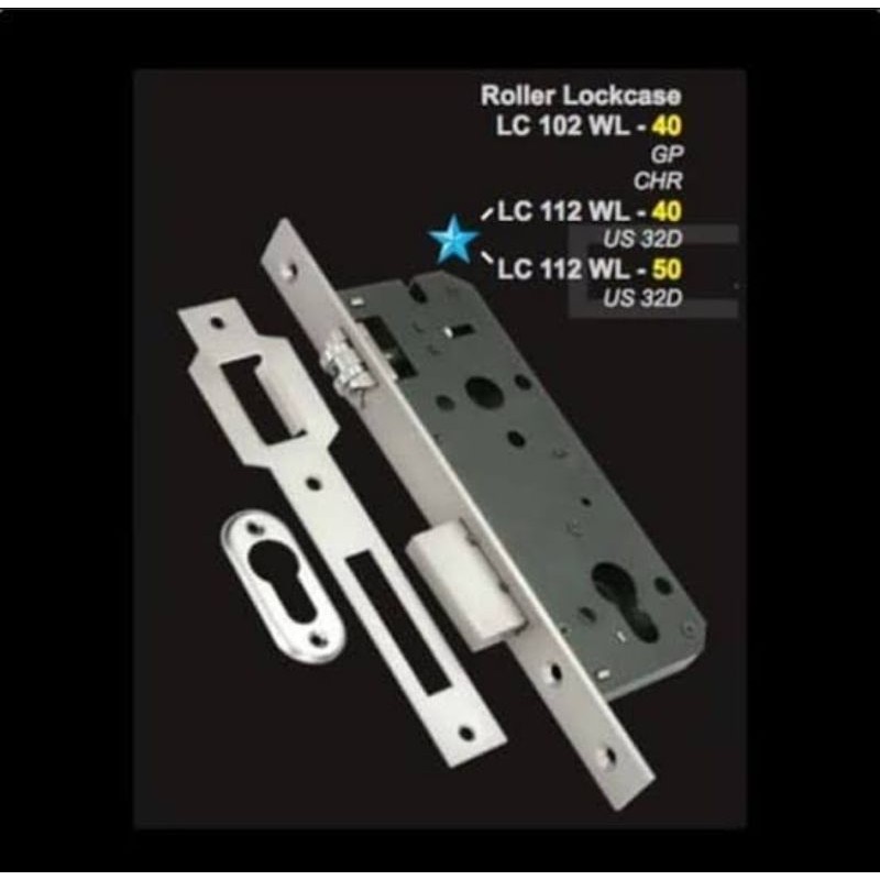 Body Kunci Pintu Pelor Solid / Body Kunci Roller Solid LC 112 SW Body Only