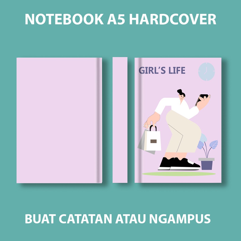 

Buku Catatan Bergaris Tebal A5 100 Lembar Sampul Hardcover-23